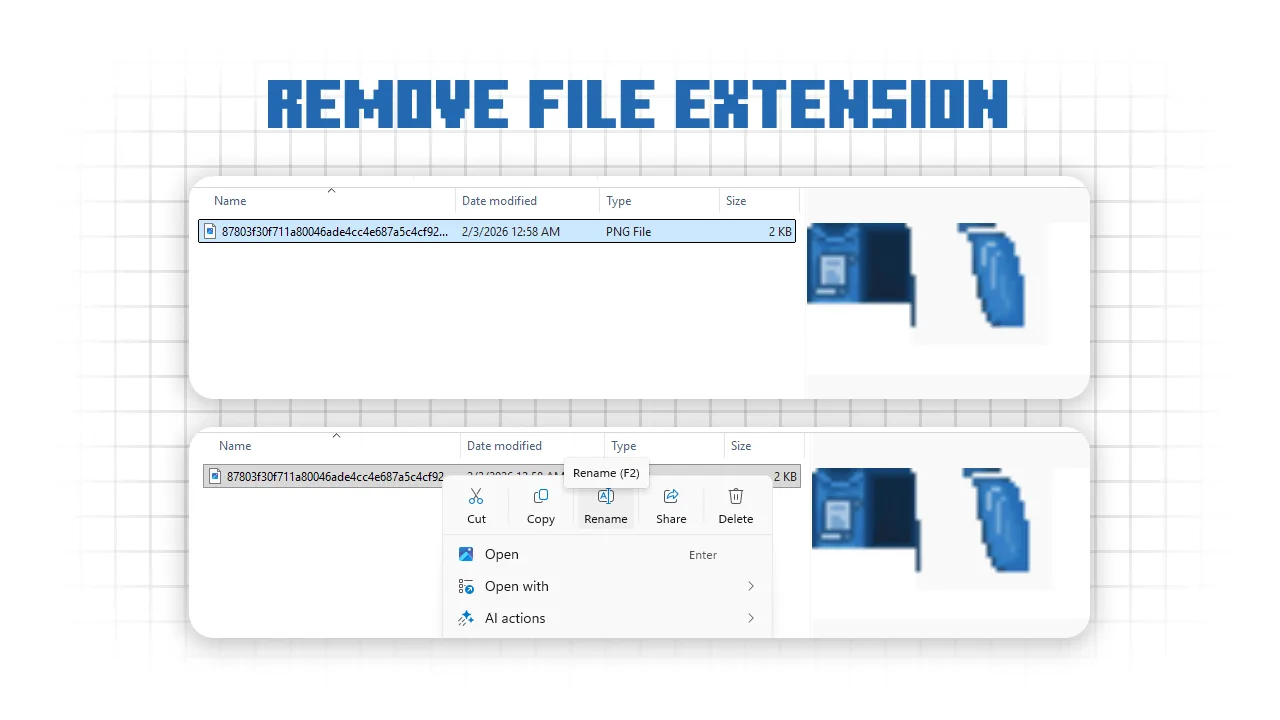 remove file extension